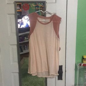 Tan tank top with tanner top part